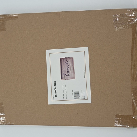 Rustic Gray Wooden Tray with 'Home' Script - Picture 10 of 16